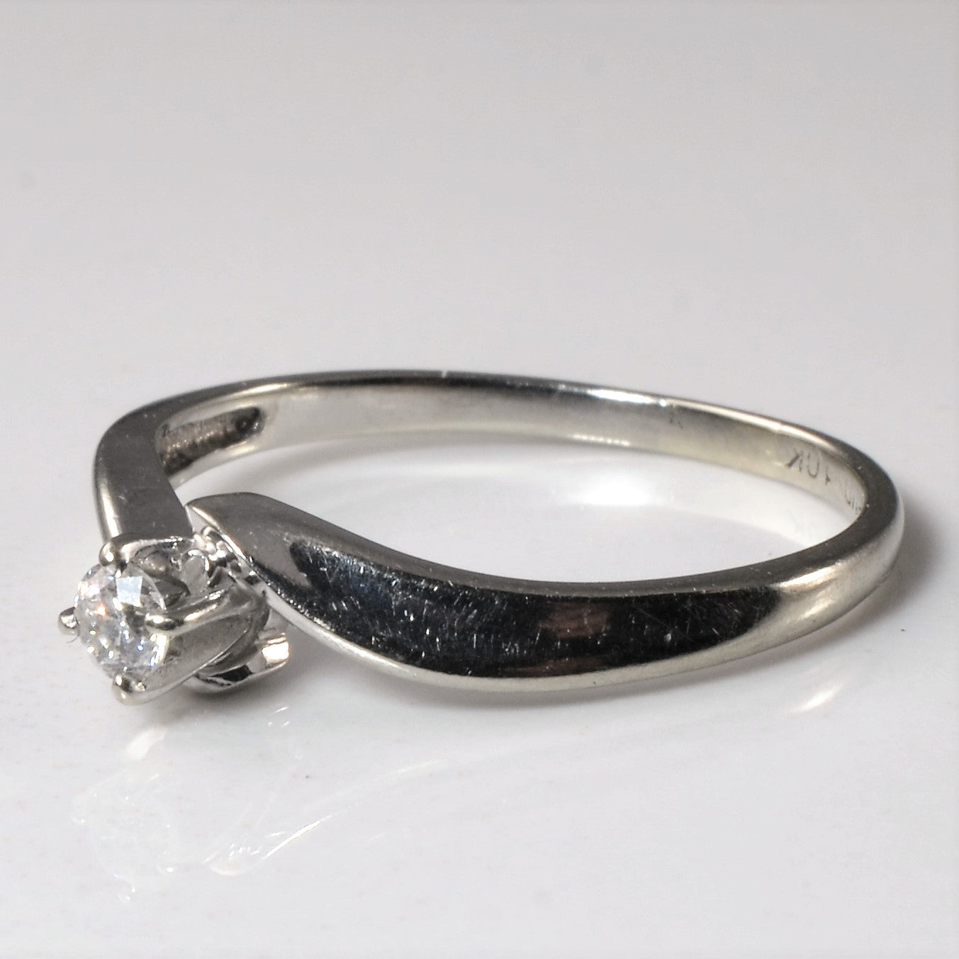 Bypass Solitaire Diamond Ring | 0.09ct | SZ 7.5 |