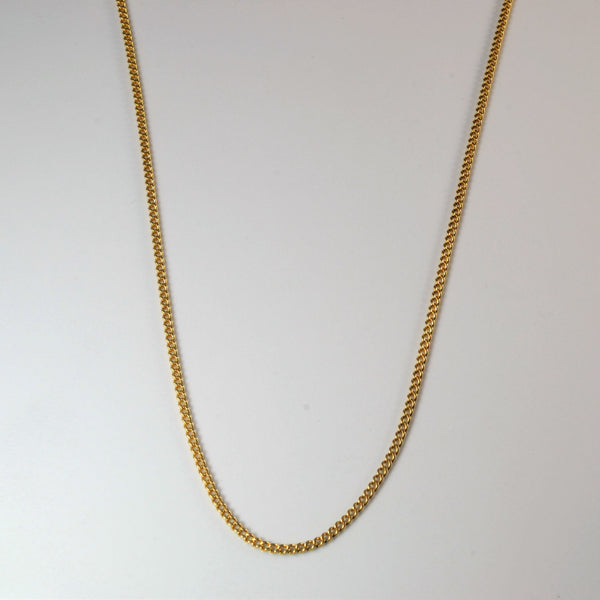 18k Yellow Gold Curb Chain | 28