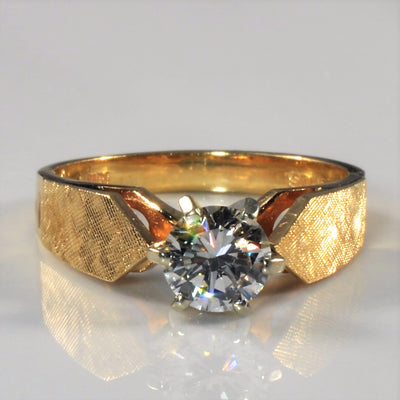 Cross Hatch Solitaire Diamond Ring | 0.67ct | SZ 6 |