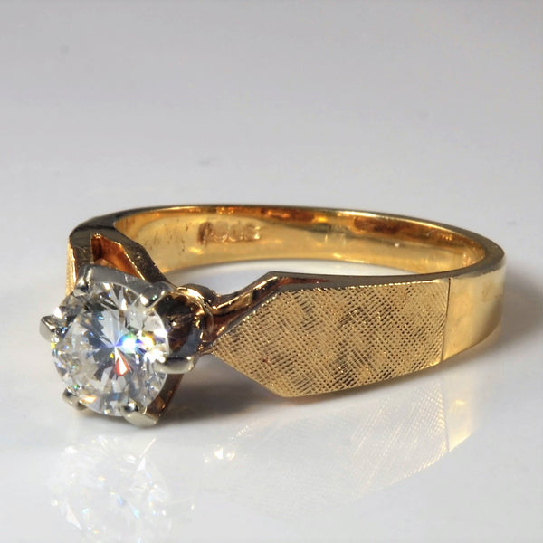 Cross Hatch Solitaire Diamond Ring | 0.67ct | SZ 6 |