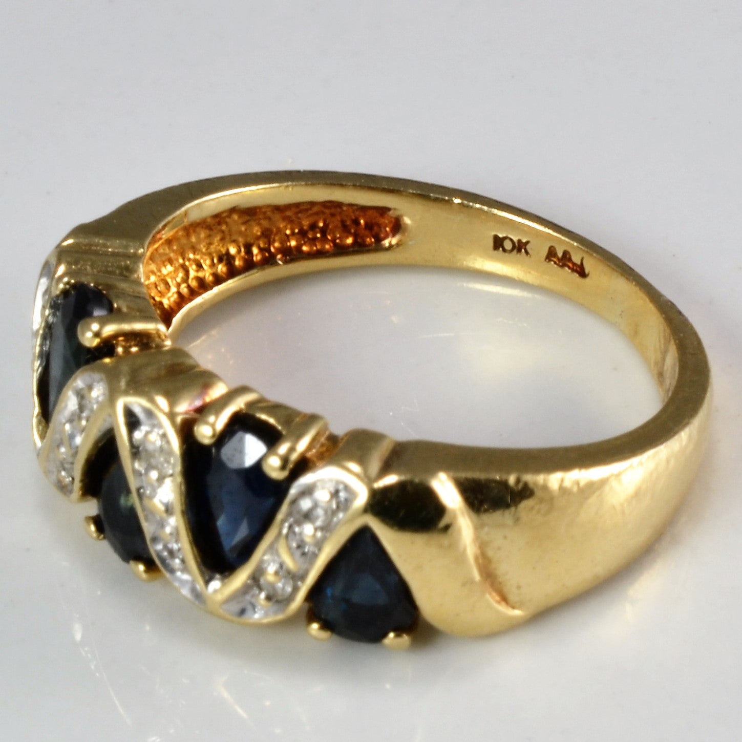 Detailed Sapphire & Diamond Ring | SZ 5.5 |
