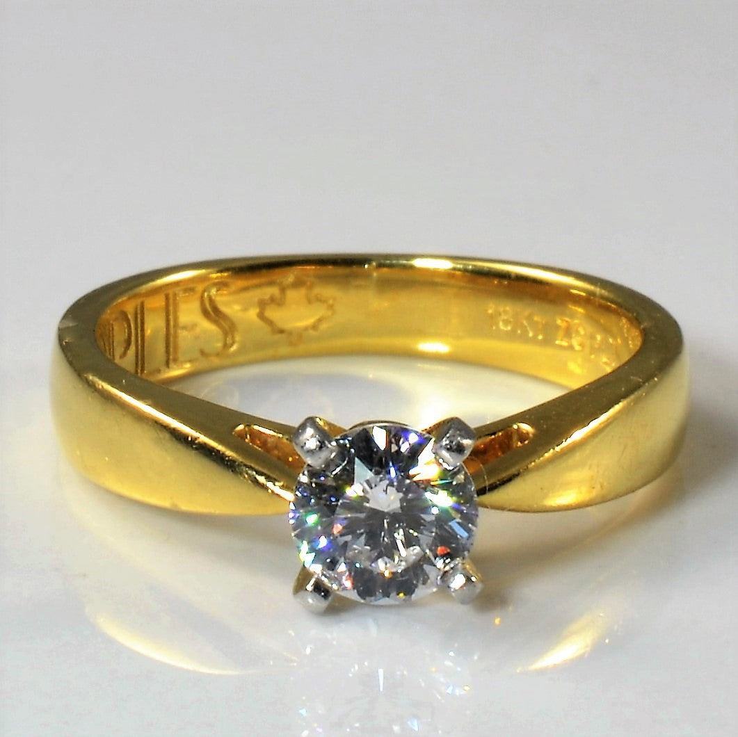 Solitaire Canadian Diamond Engagement Ring | 0.53ct | SZ 5 |