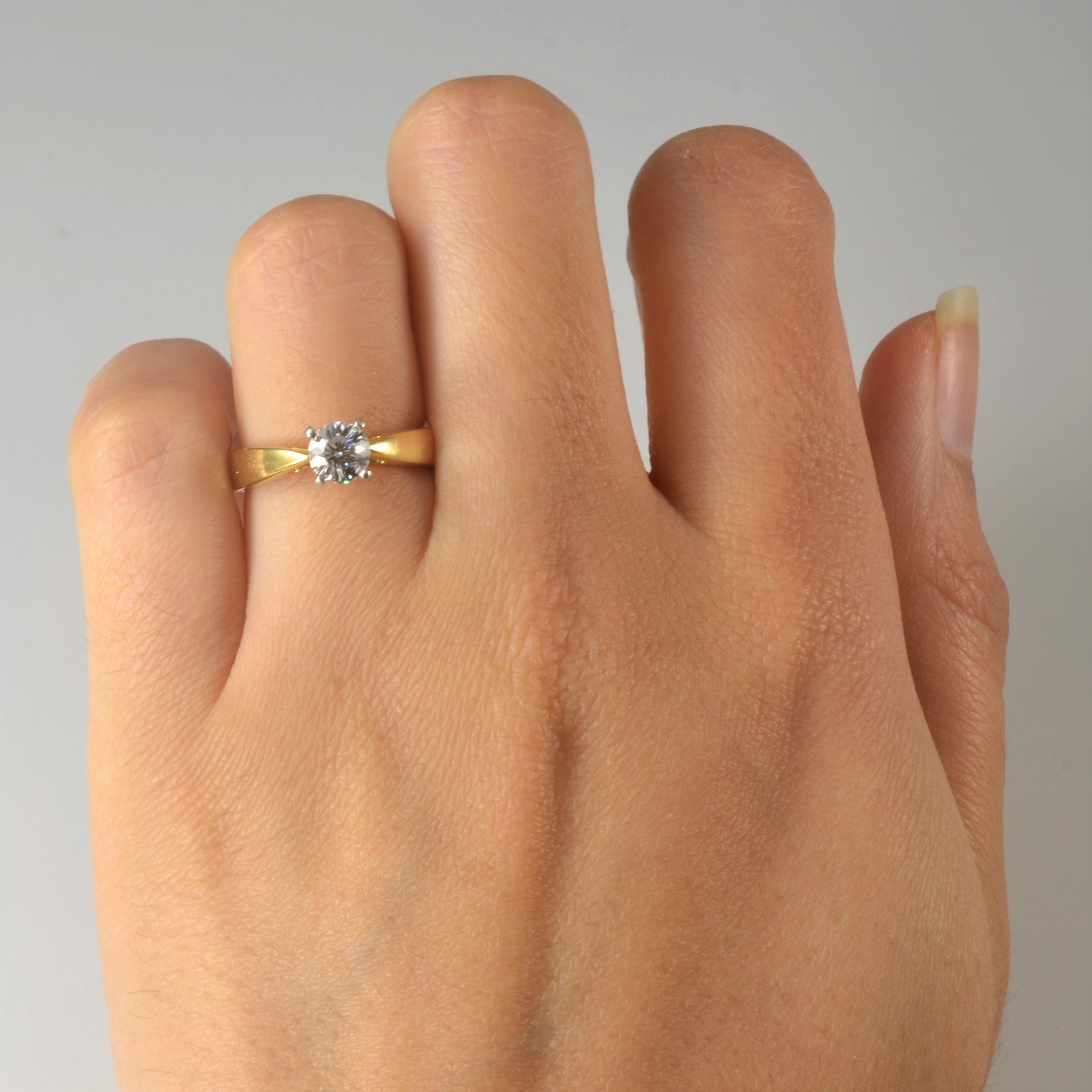 Solitaire Canadian Diamond Engagement Ring | 0.53ct | SZ 5 |