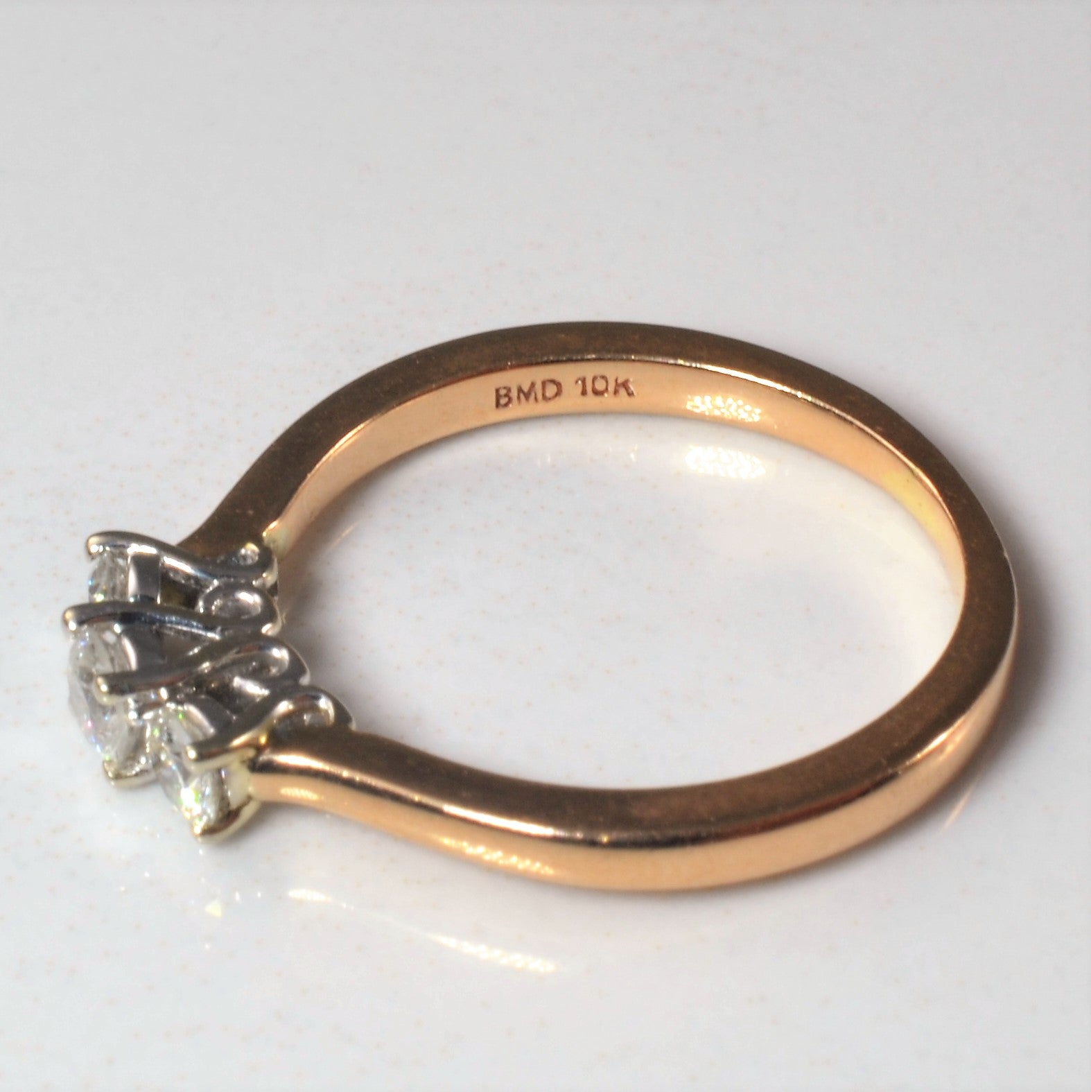 Rose Gold Three Stone Diamond Ring | 0.29ctw | SZ 5.5 |
