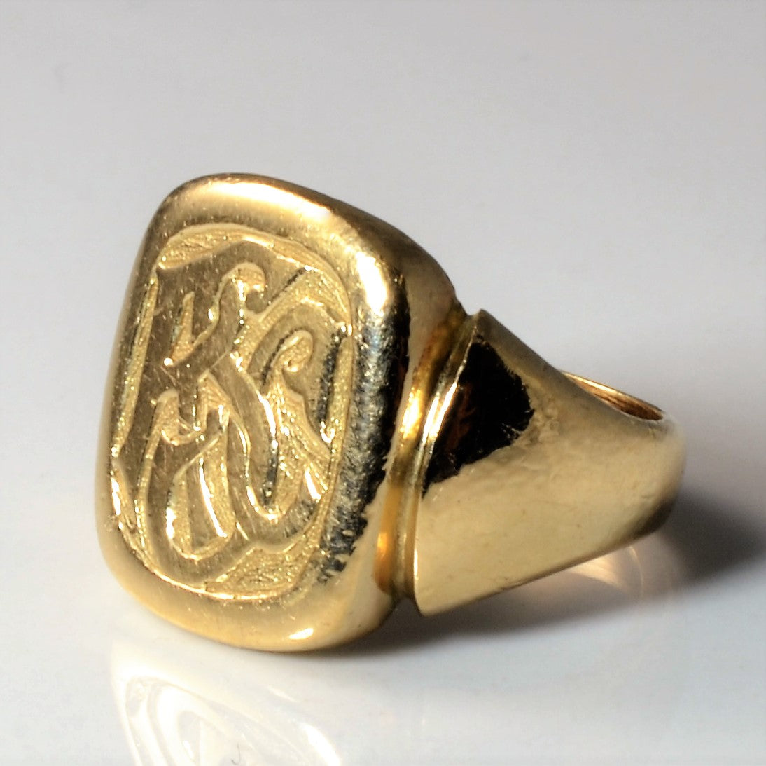 'Birks' Engraved Signet Ring | SZ 5 |