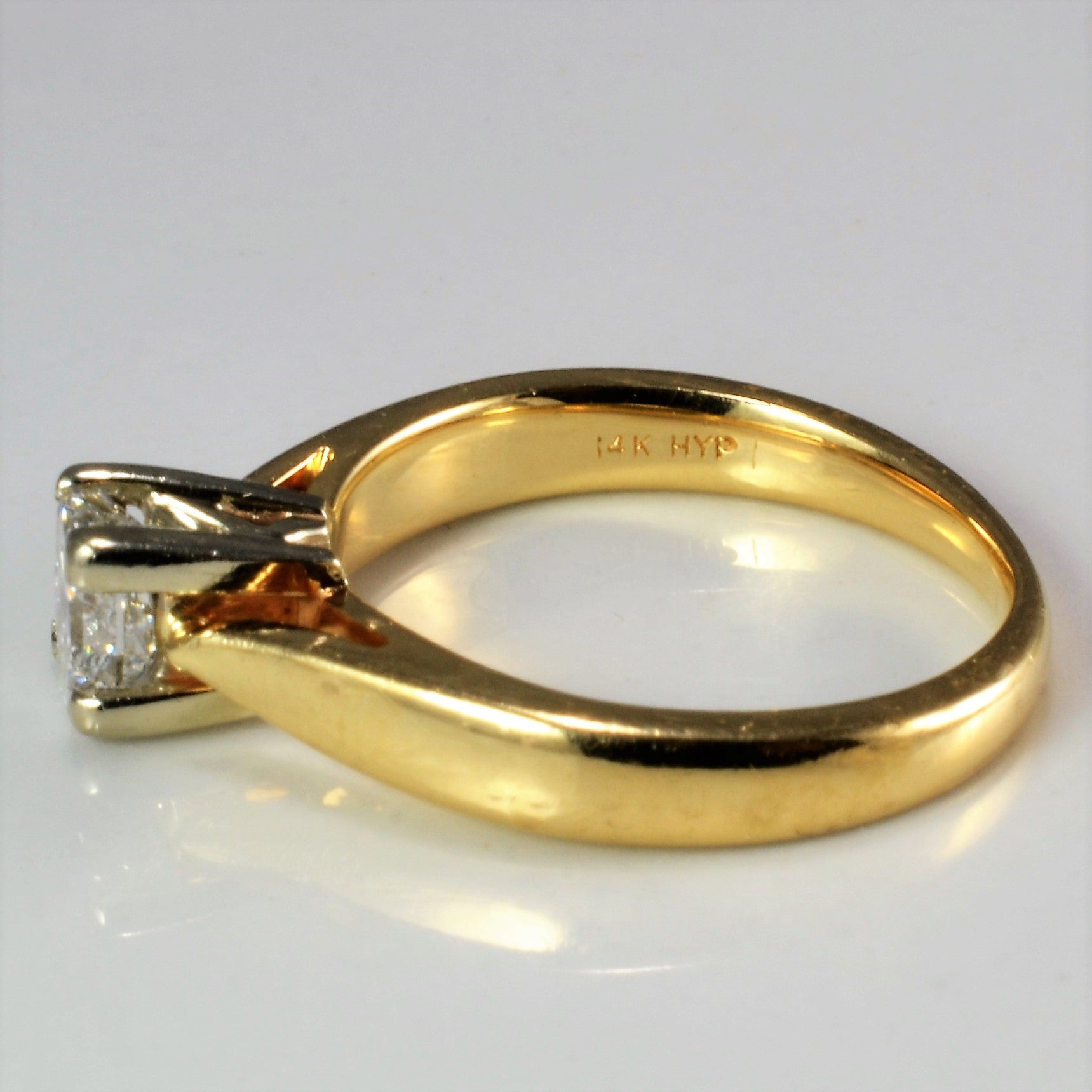 Solitaire Princess Canadian Diamond Engagement Ring | 0.56 ctw SZ 5 |