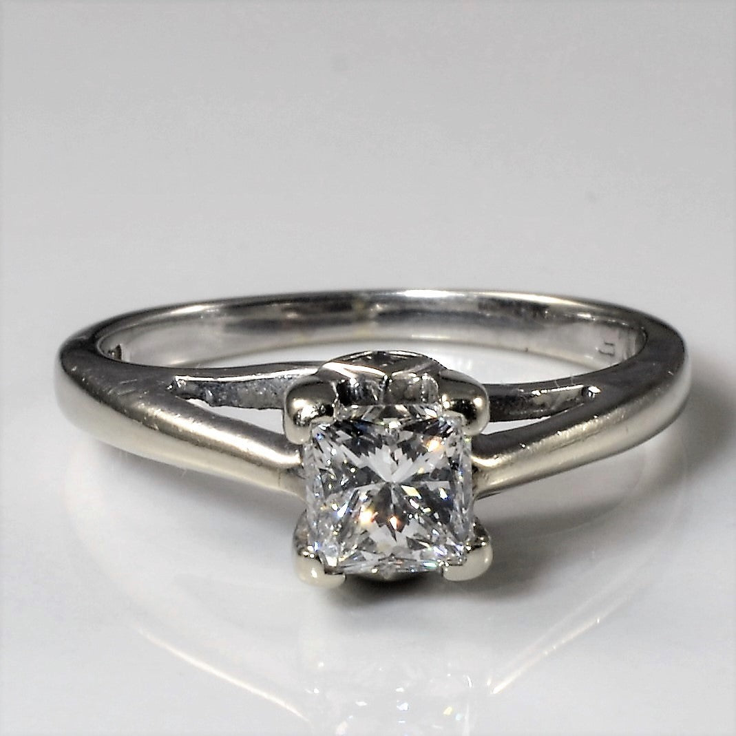 Solitaire Princess Canadian Diamond Engagement Ring | 0.70ctw | SZ 4.5 |