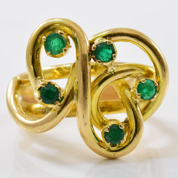Abstract Emerald Ring | 0.45ctw | SZ 7.25 |
