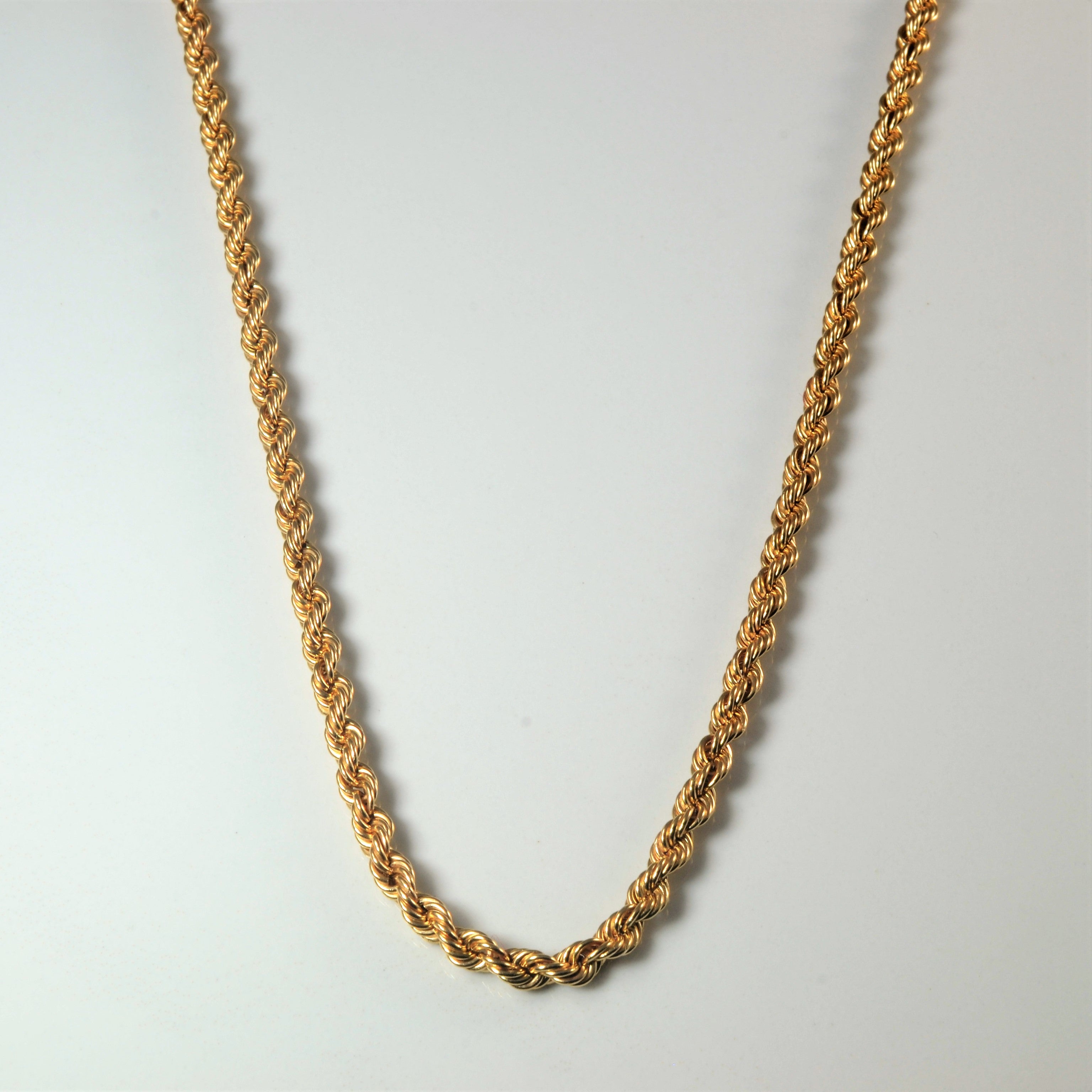 10k Yellow Gold Rope Chain | 18"|