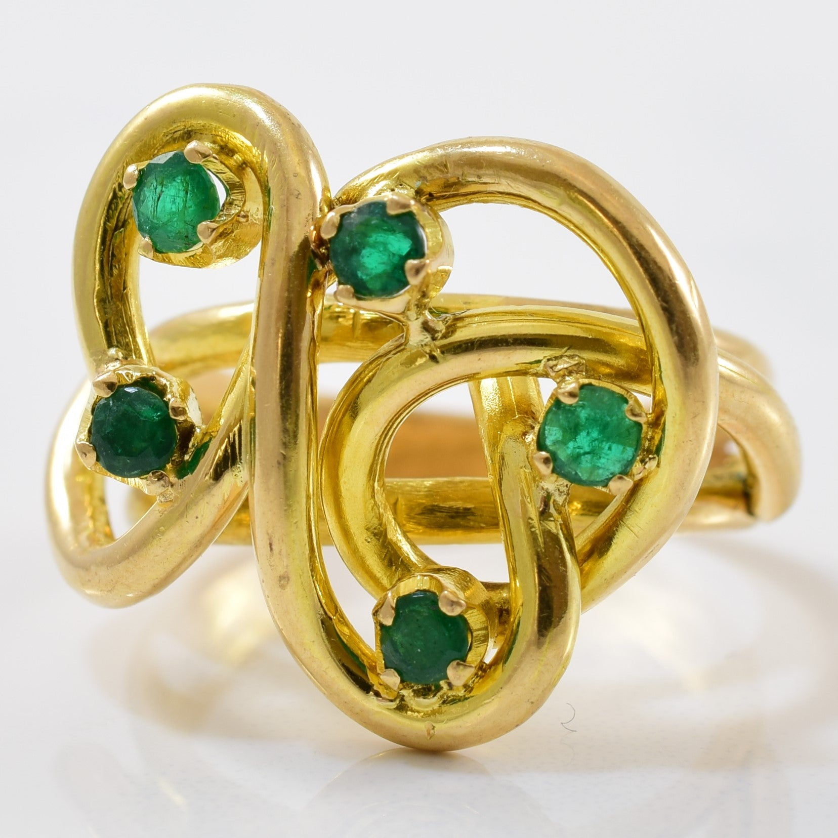 Abstract Emerald Ring | 0.45ctw | SZ 7.25 |