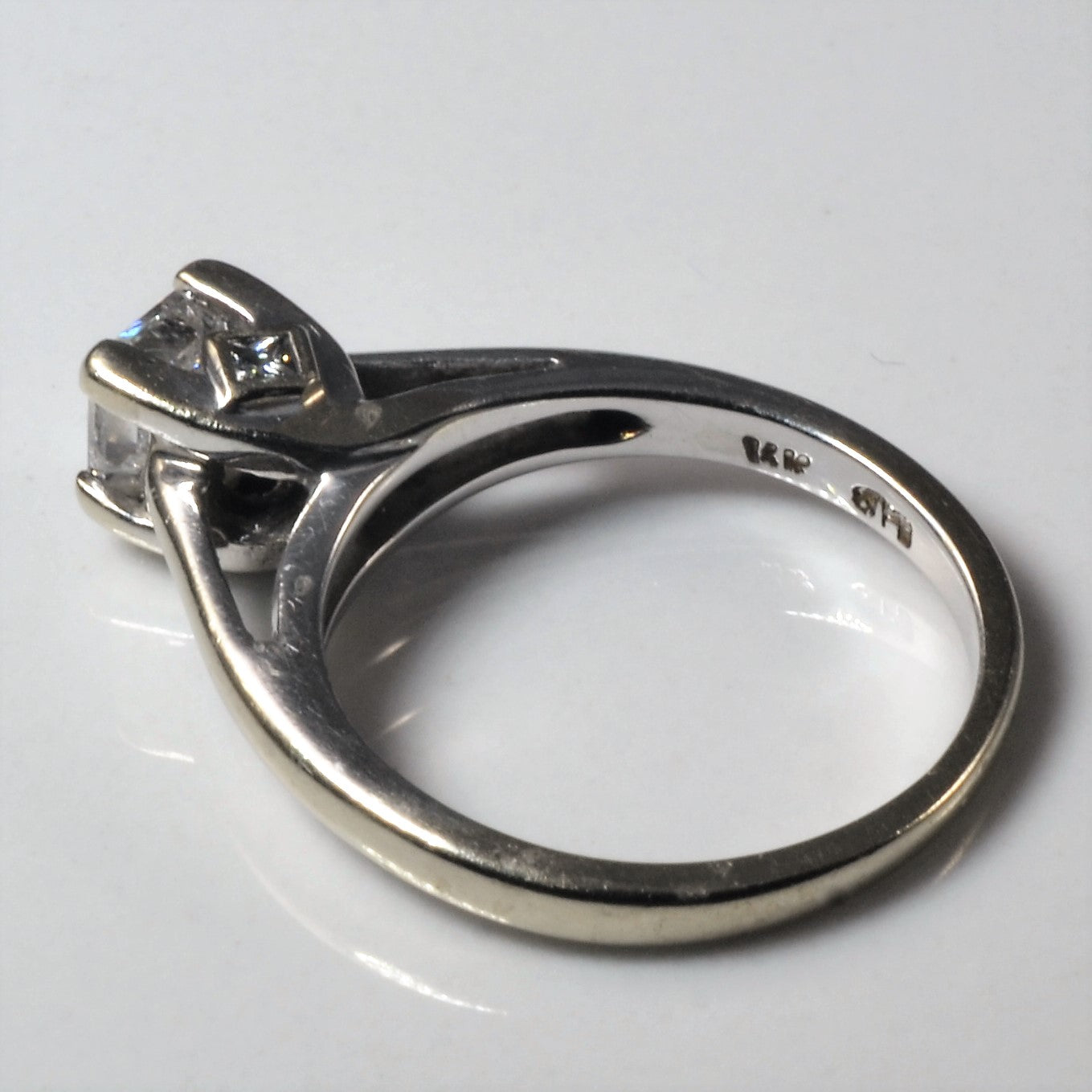 Solitaire Princess Canadian Diamond Engagement Ring | 0.70ctw | SZ 4.5 |
