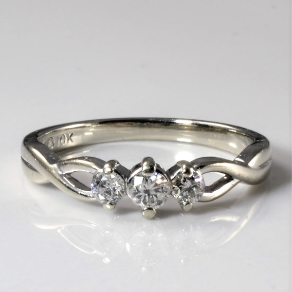 Three Stone Diamond Ring | 0.25ctw | SZ 6.5 |