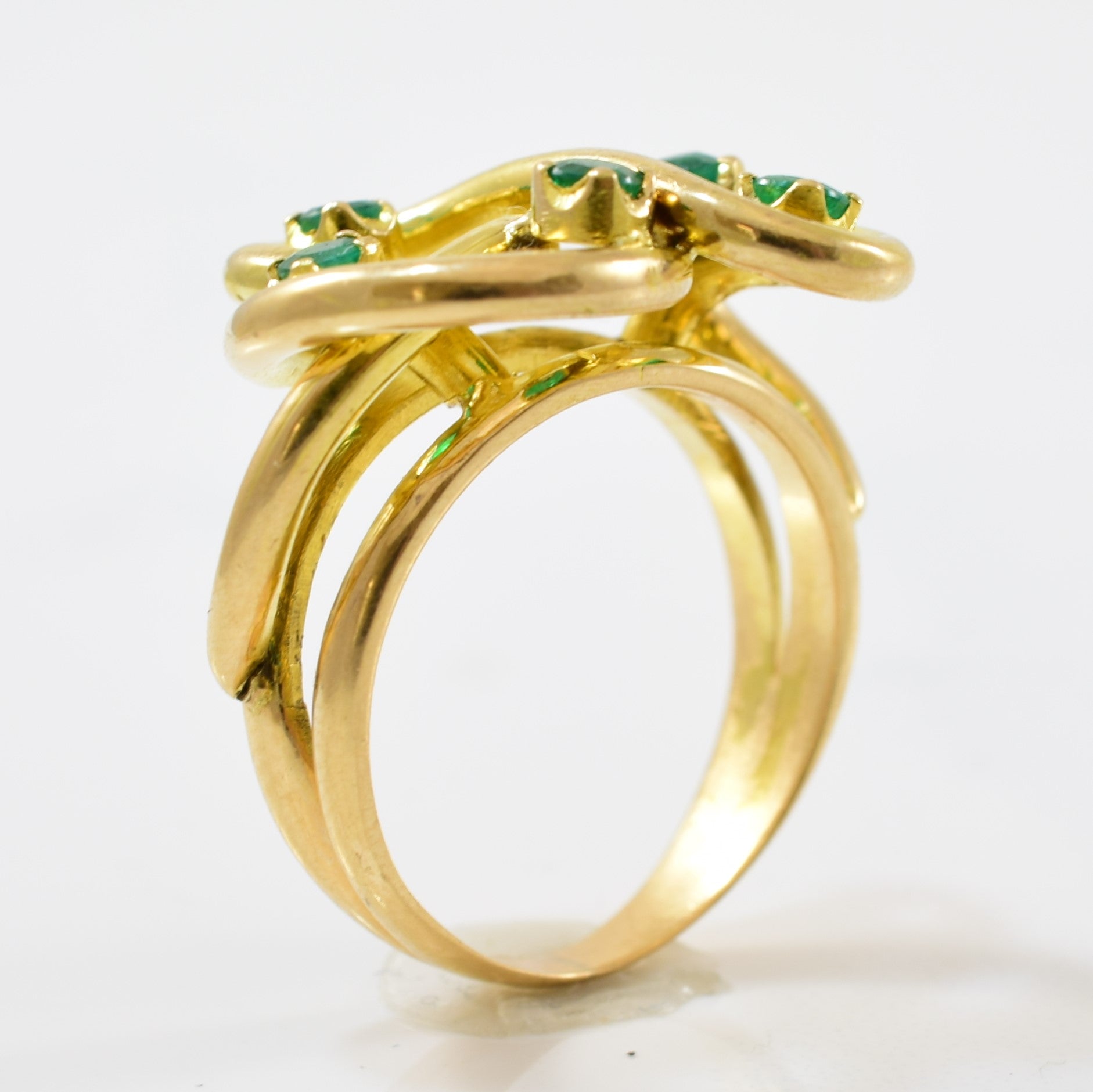Abstract Emerald Ring | 0.45ctw | SZ 7.25 |