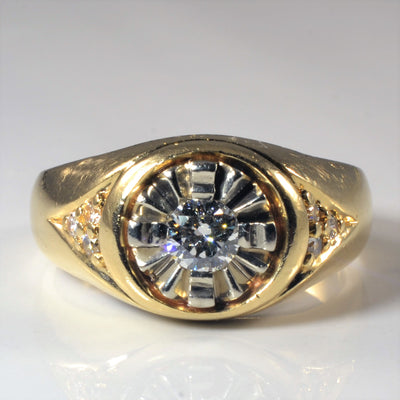 Illusion Set Tapered Diamond Ring | 0.76ctw | SZ 14 |