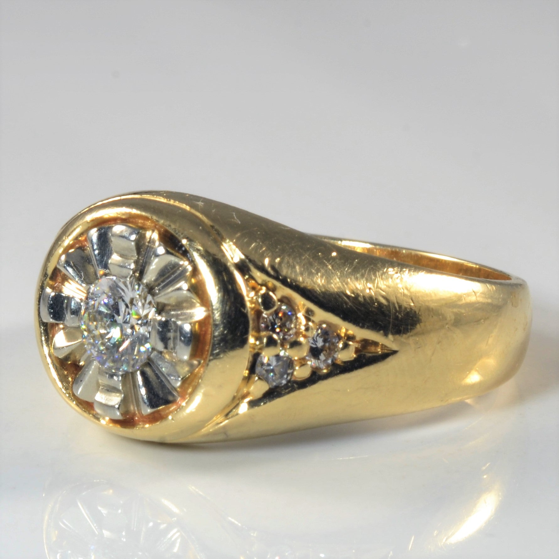 Illusion Set Tapered Diamond Ring | 0.76ctw | SZ 14 |