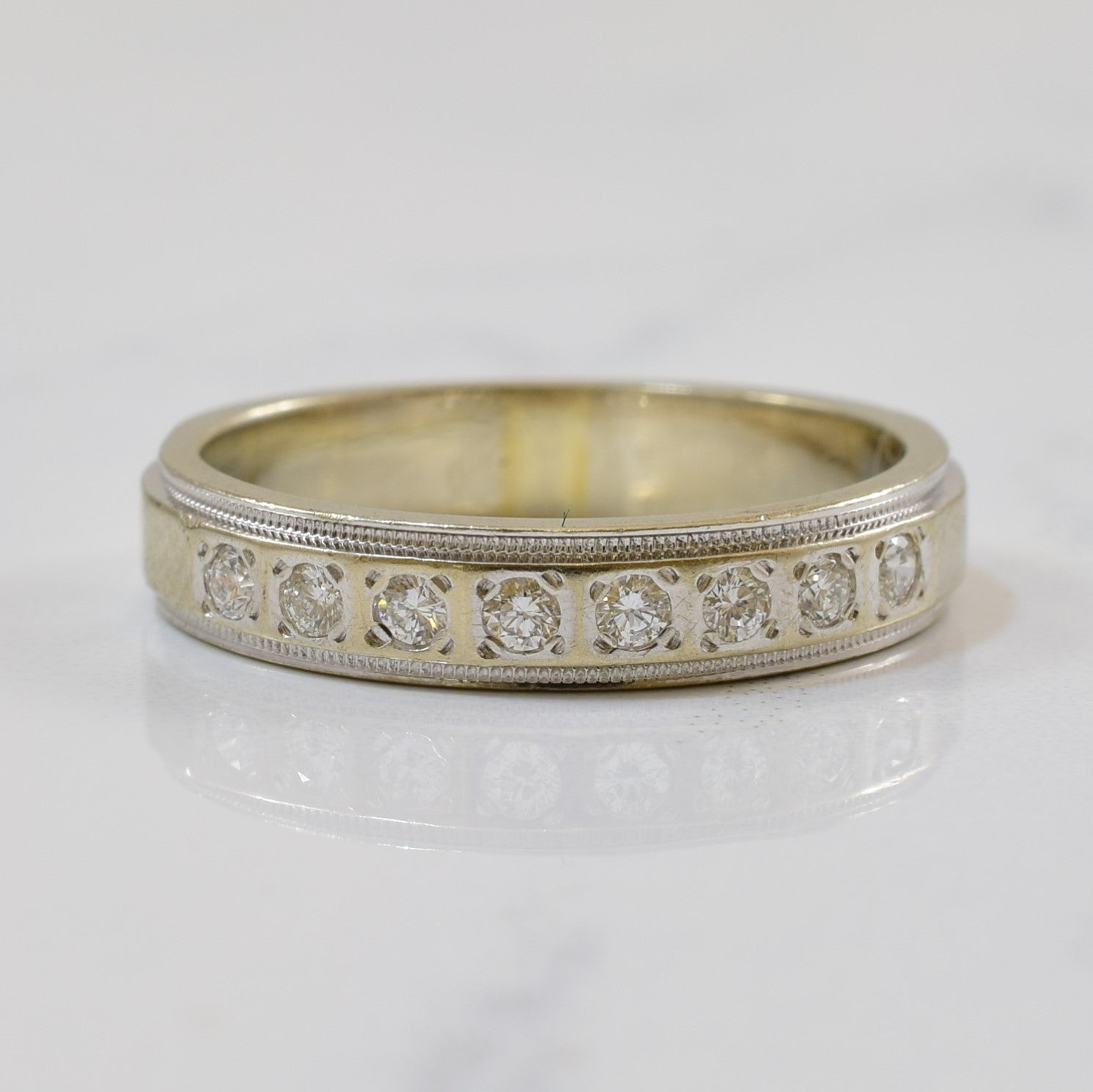 Milgrain Semi Eternity Band | 0.15ctw | SZ 5.75 |