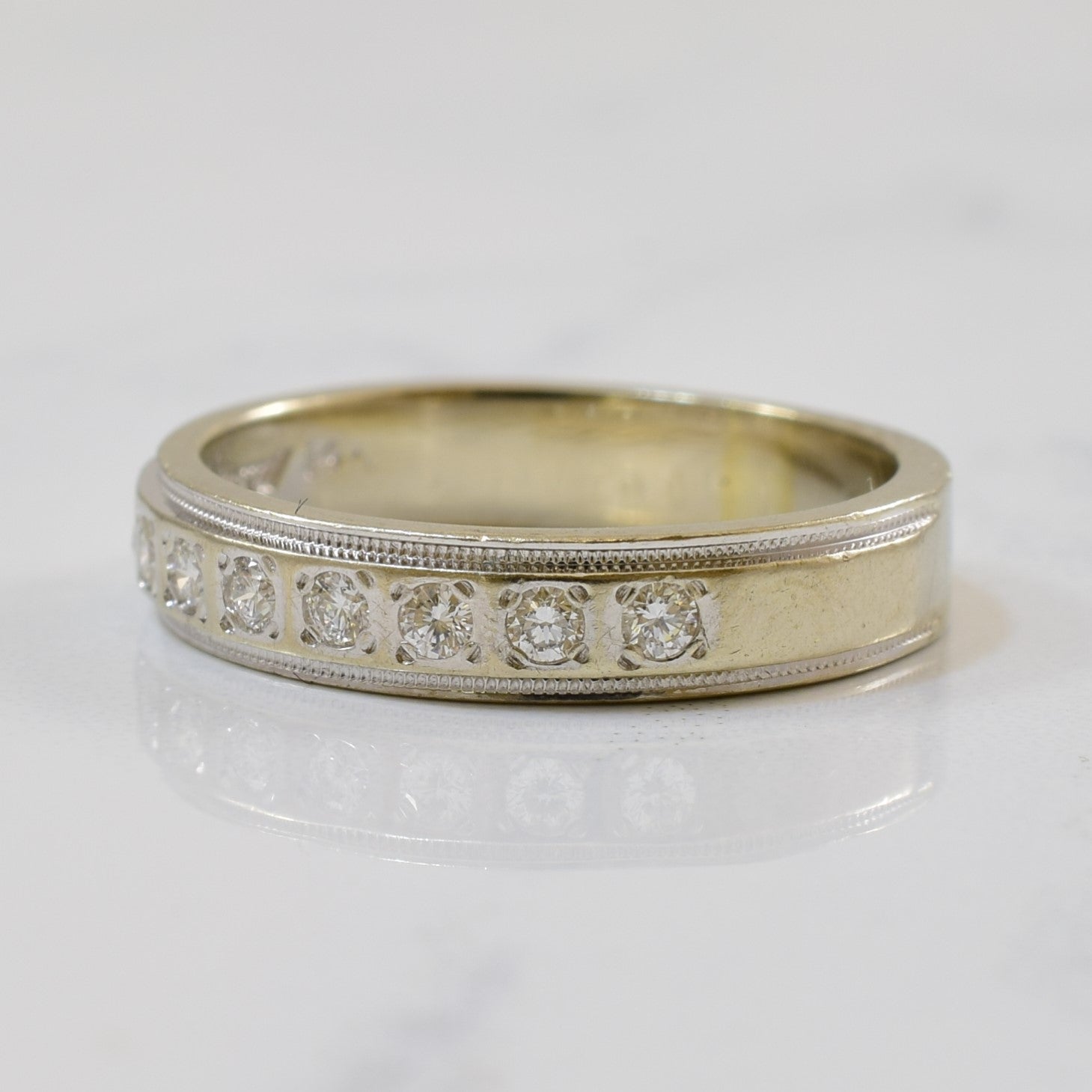 Milgrain Semi Eternity Band | 0.15ctw | SZ 5.75 |