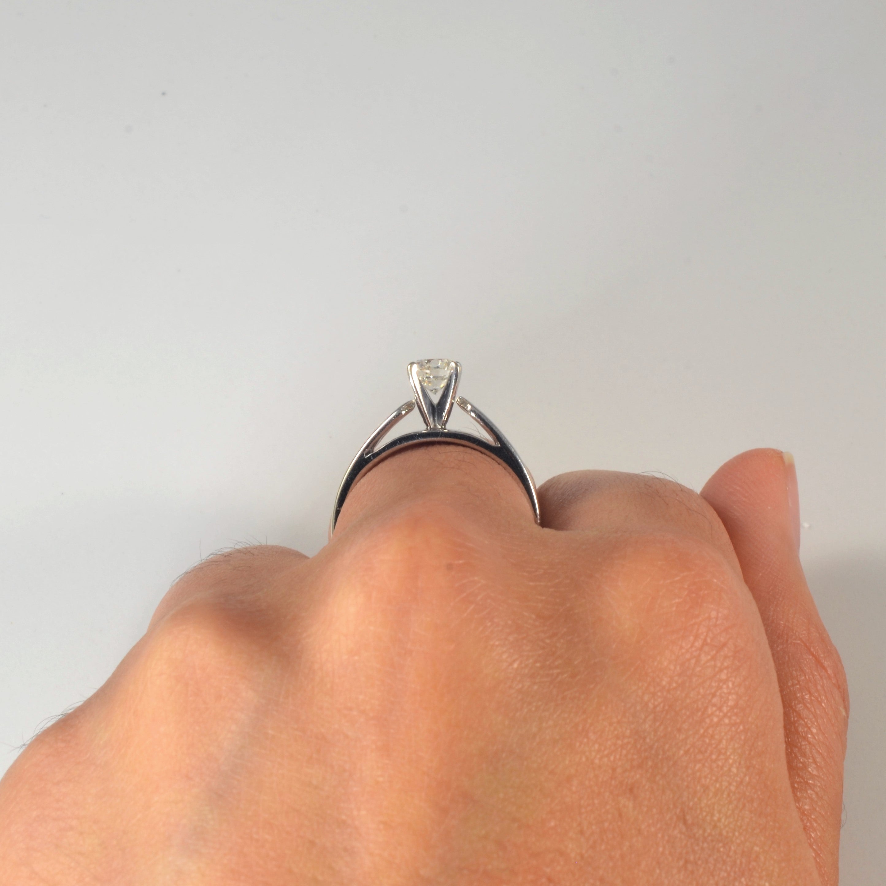 White Gold Solitaire Diamond Ring | 0.54ct | SZ 6.75 |