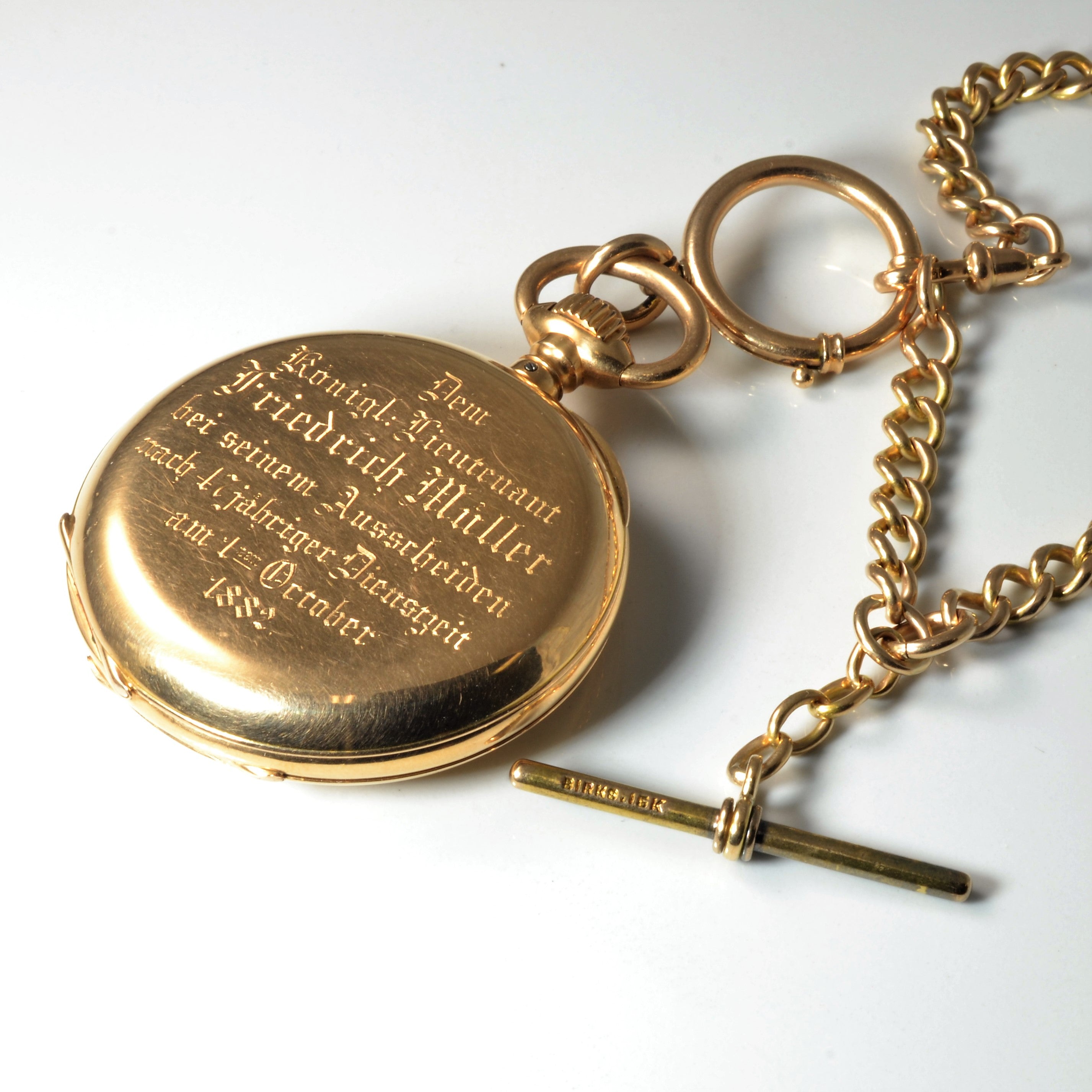 Regiment of the Gardes du Corps 15k Gold Pocket Watch |