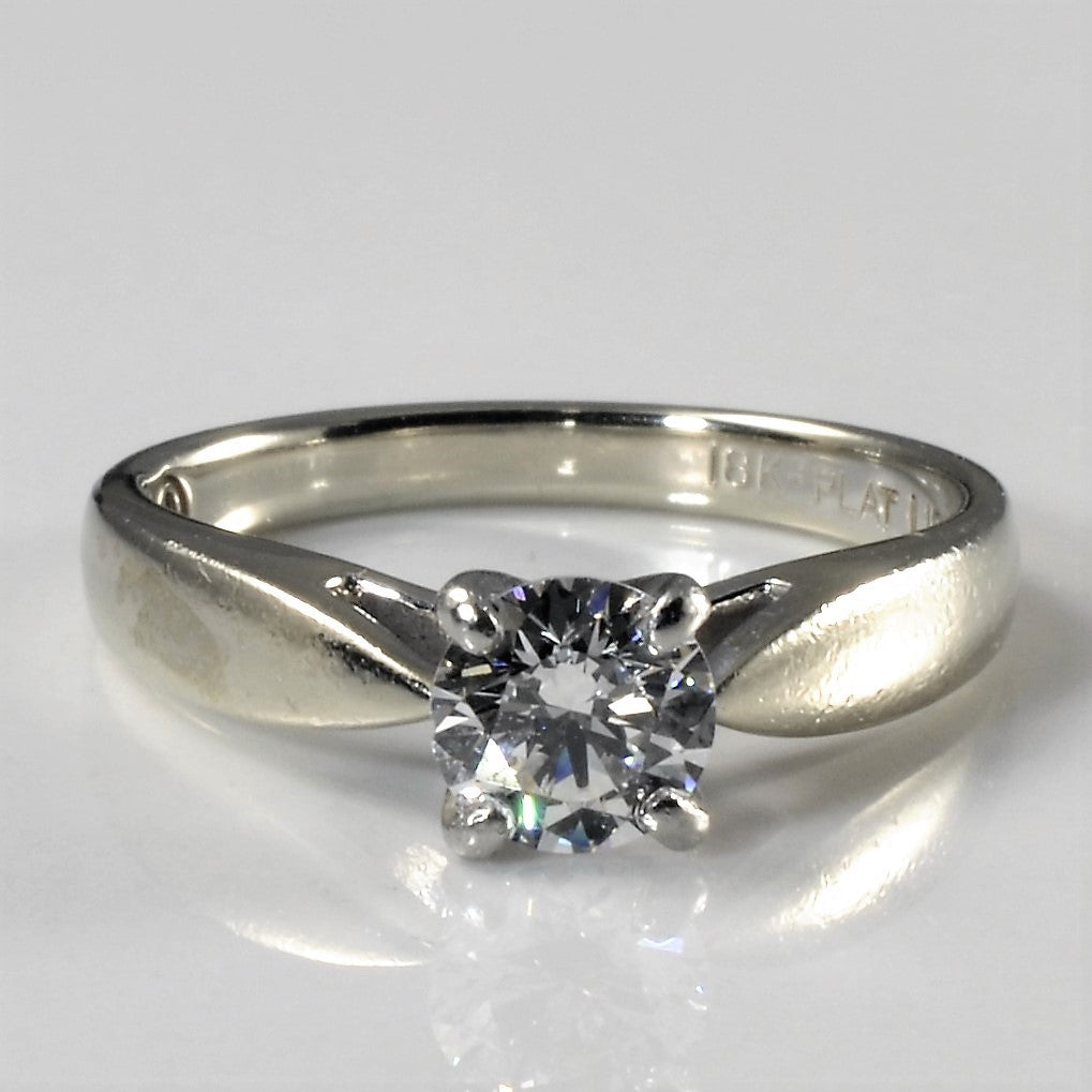 Tapered Solitaire Diamond Engagement Ring | 0.71ct | SZ 7 |