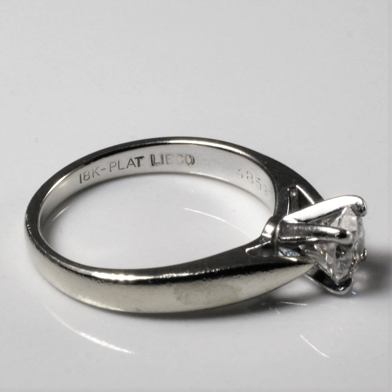Tapered Solitaire Diamond Engagement Ring | 0.71ct | SZ 7 |