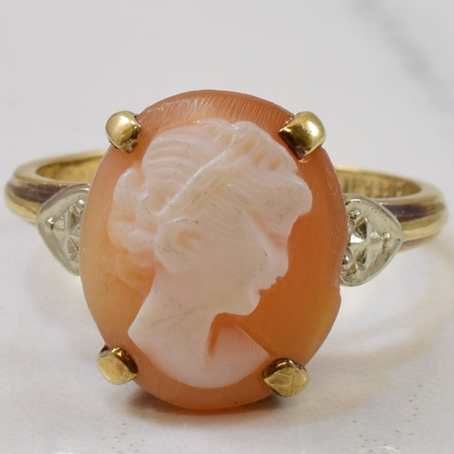 Blossom Detailed Cameo Ring | 2.60ct | SZ 4.5 |