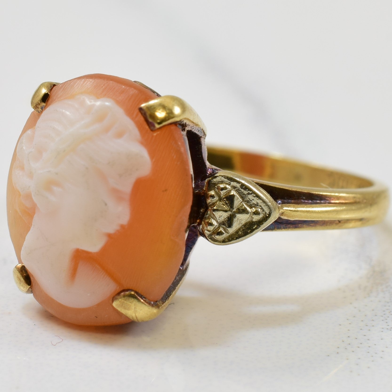 Blossom Detailed Cameo Ring | 2.60ct | SZ 4.5 |