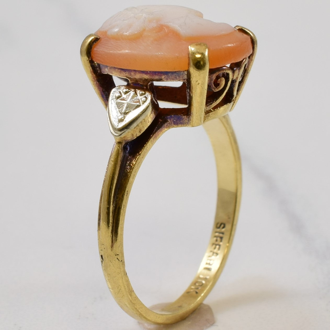 Blossom Detailed Cameo Ring | 2.60ct | SZ 4.5 |