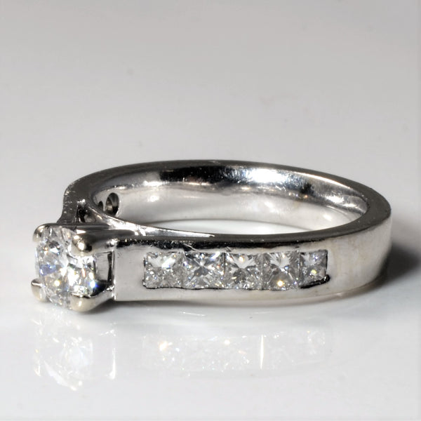 Princess Diamond Detailed Engagement Ring | 1.40ctw | SZ 5.75 |