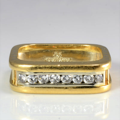 Channel Set Diamond Square Shape Band | 0.28 ctw, SZ 7 |