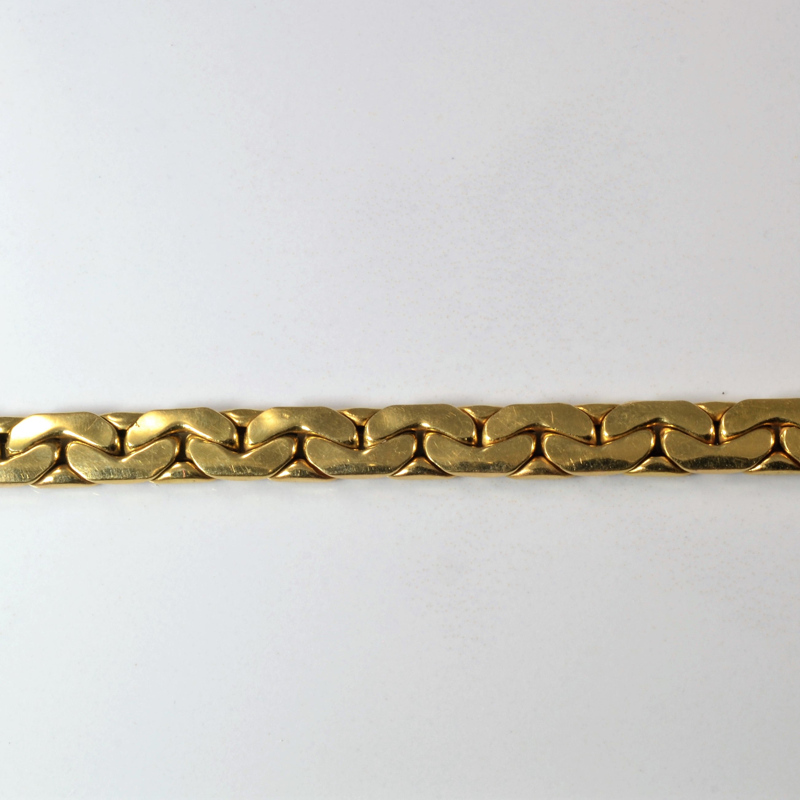 Braided Yellow Gold Chain Bracelet | 7.5" |