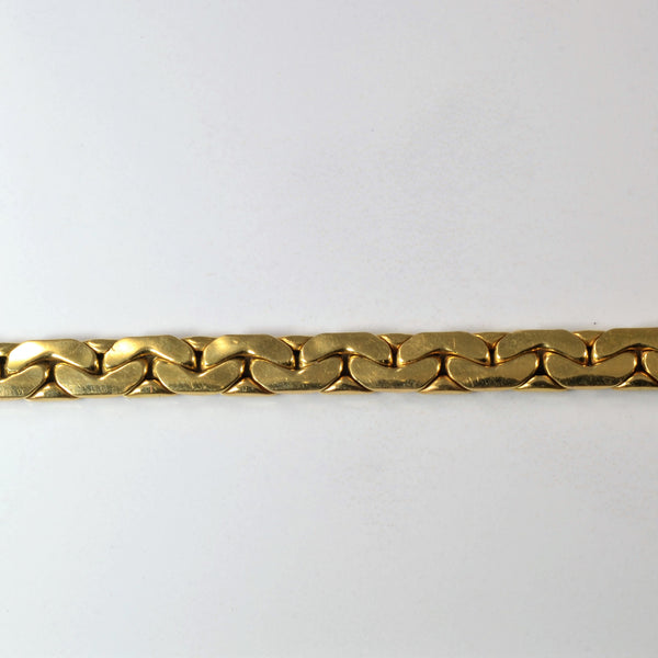 Braided Yellow Gold Chain Bracelet | 7.5