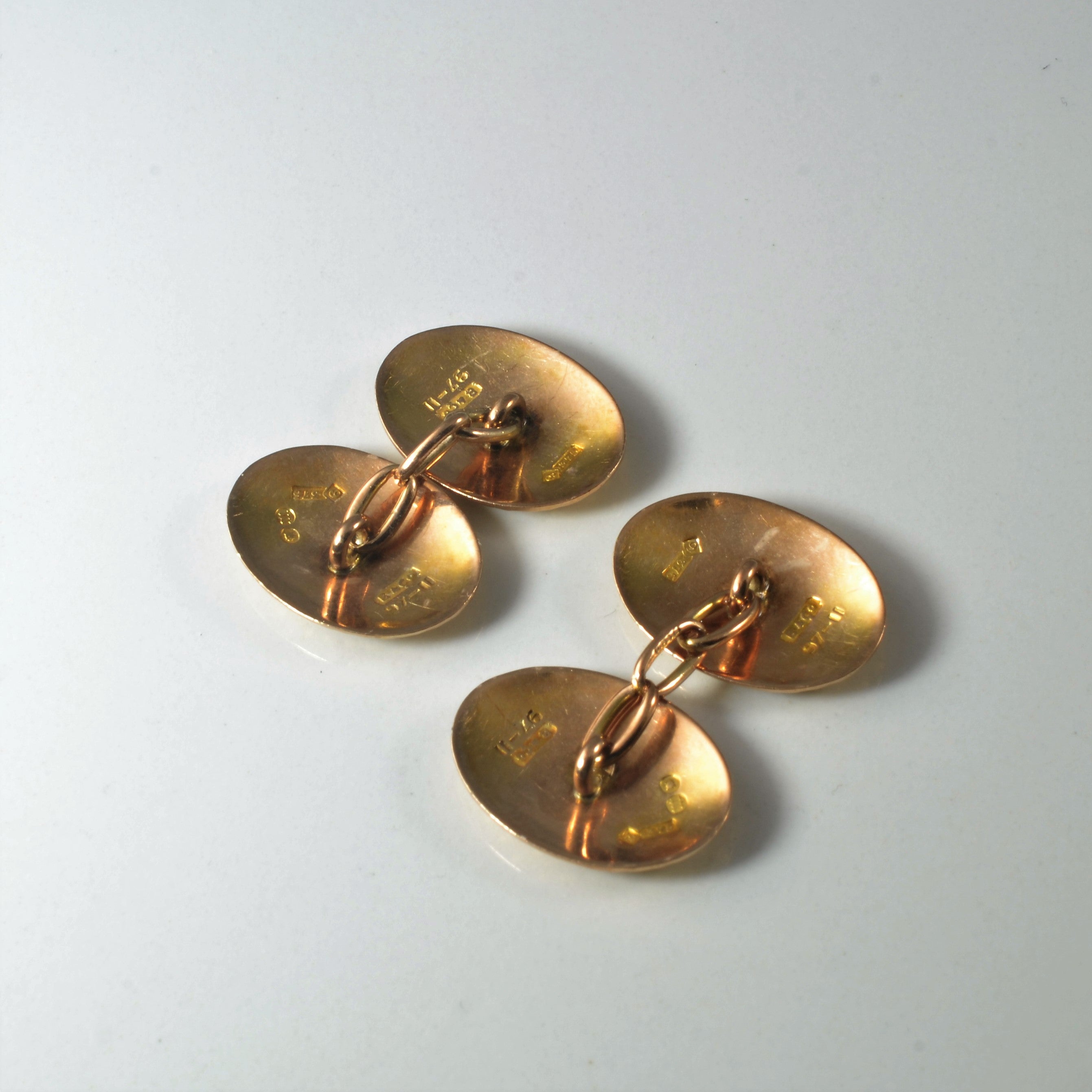 9k Yellow Gold Vintage Cufflinks |