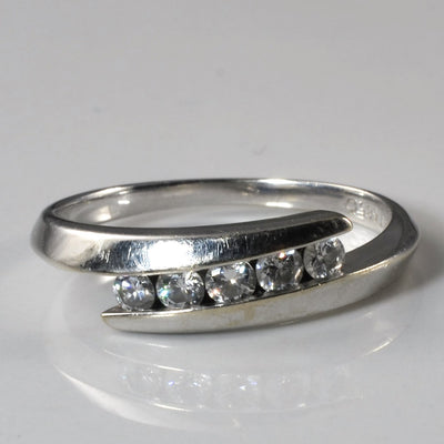 Channel Diamond Bypass Ring | 0.25ctw | SZ 6.5 |