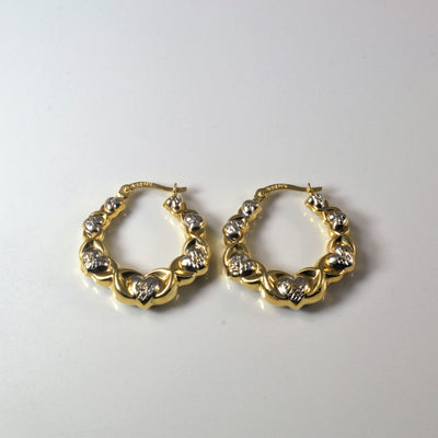 Two Tone Gold Hoop Earrings |