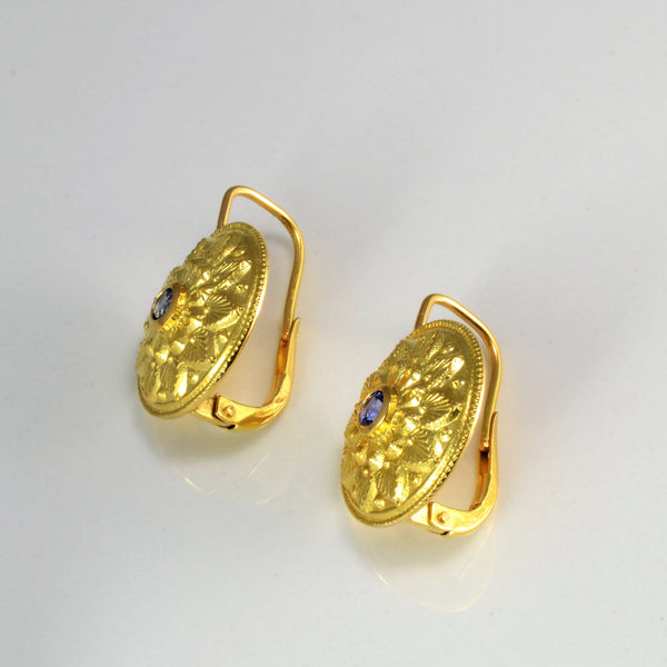 Filigree Design Sapphire Earrings