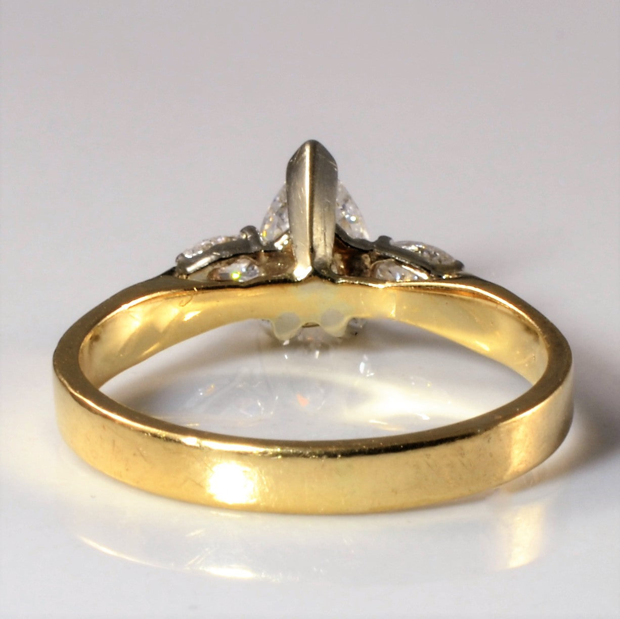 Three Stone Pear Cut Diamond Ring | 0.73ctw | SZ 5.25 |
