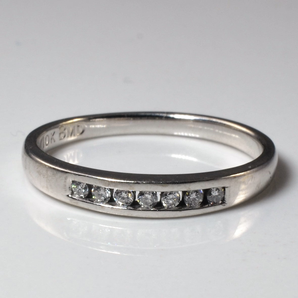 Bague sertie de diamants en canal | 0,11 ct au total | Taille 6,5 | 