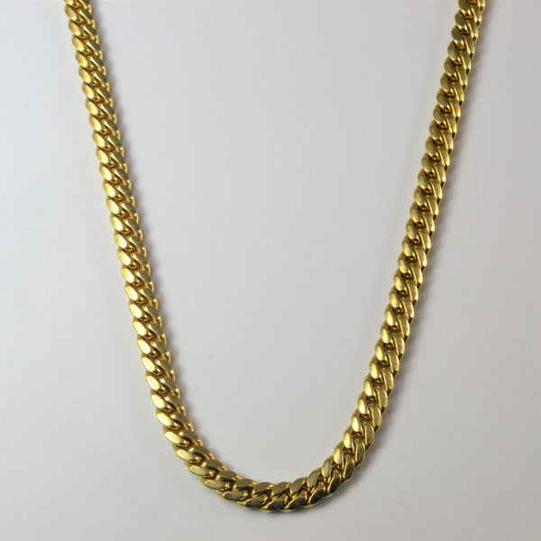 14k Yellow Gold Curb Chain | 30