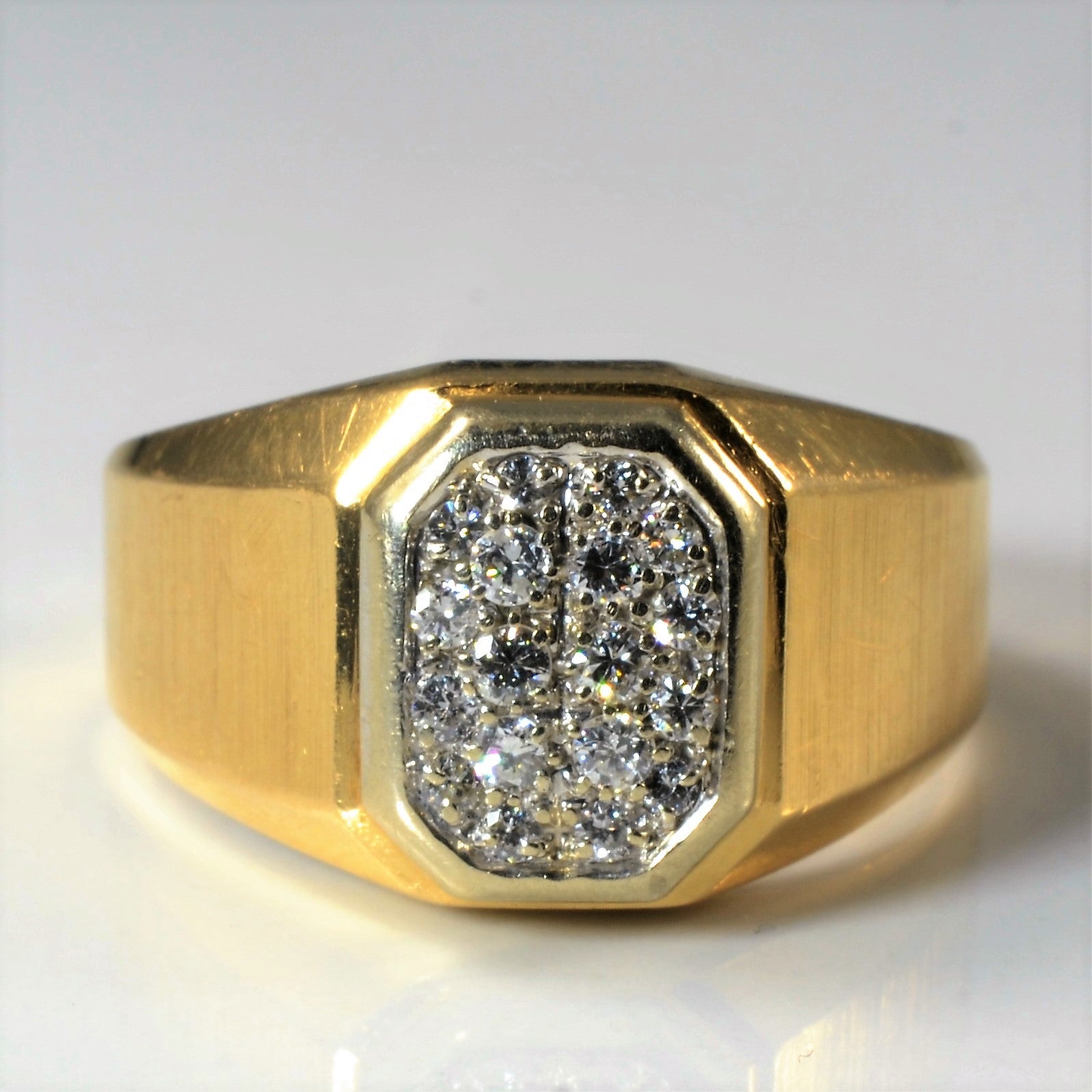 Diamond Cluster Signet Style Ring | 0.42ctw | SZ 11.75 |