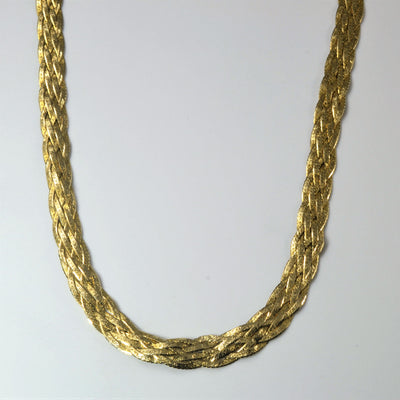 Braided Yellow Gold Necklace | 20