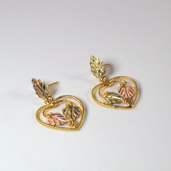 Heart & Vine Milgrain Drop Earrings |