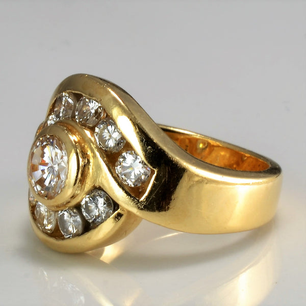 Bezel Set Diamond Engagement Ring | 1.26 ctw, SZ 4.5 |