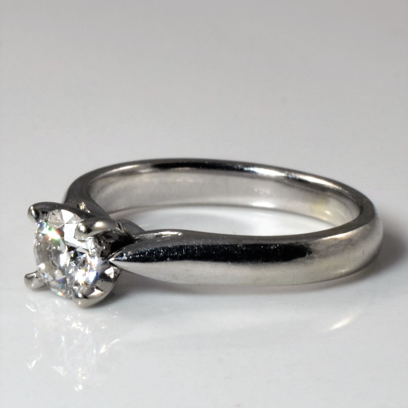 GIA Certified Diamond Solitaire Engagement Ring | 0.40ct SI2 F Ex | SZ 4 |