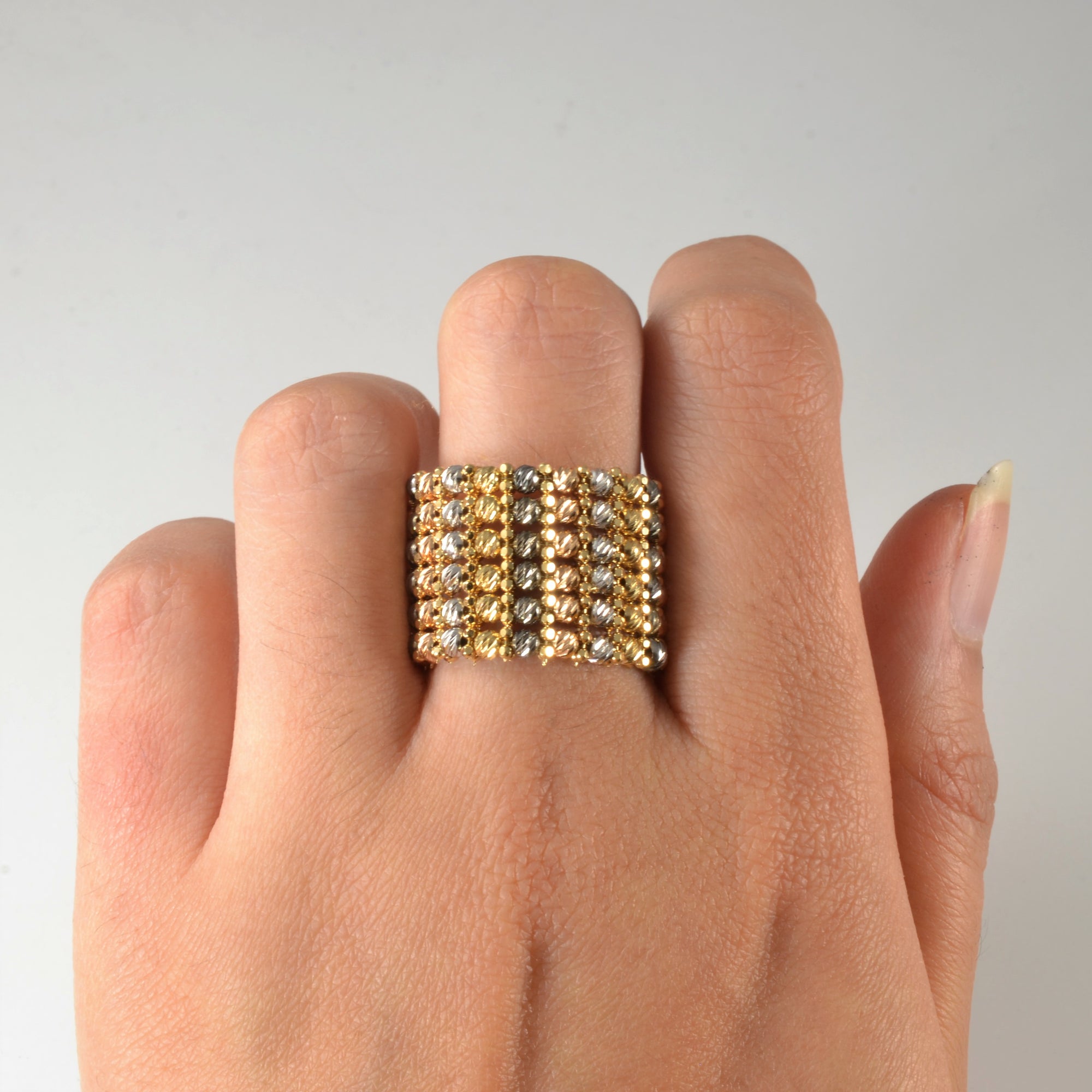 Beaded Gold Band |