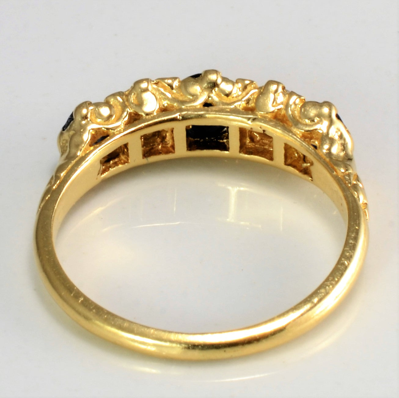 Five Stone Diamond & Sapphire Ring | 0.32 ctw, SZ 5.25 |