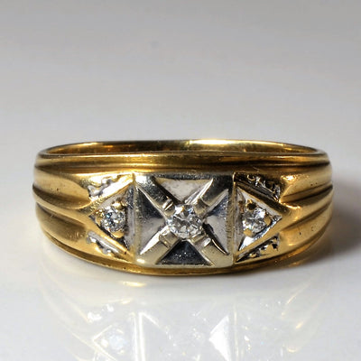 Three Stone Diamond Ring | 0.10ctw| SZ 8.5 |