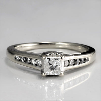 Solitaire with Channel Accents Engagement Ring | 0.52 ctw, SZ 7 |