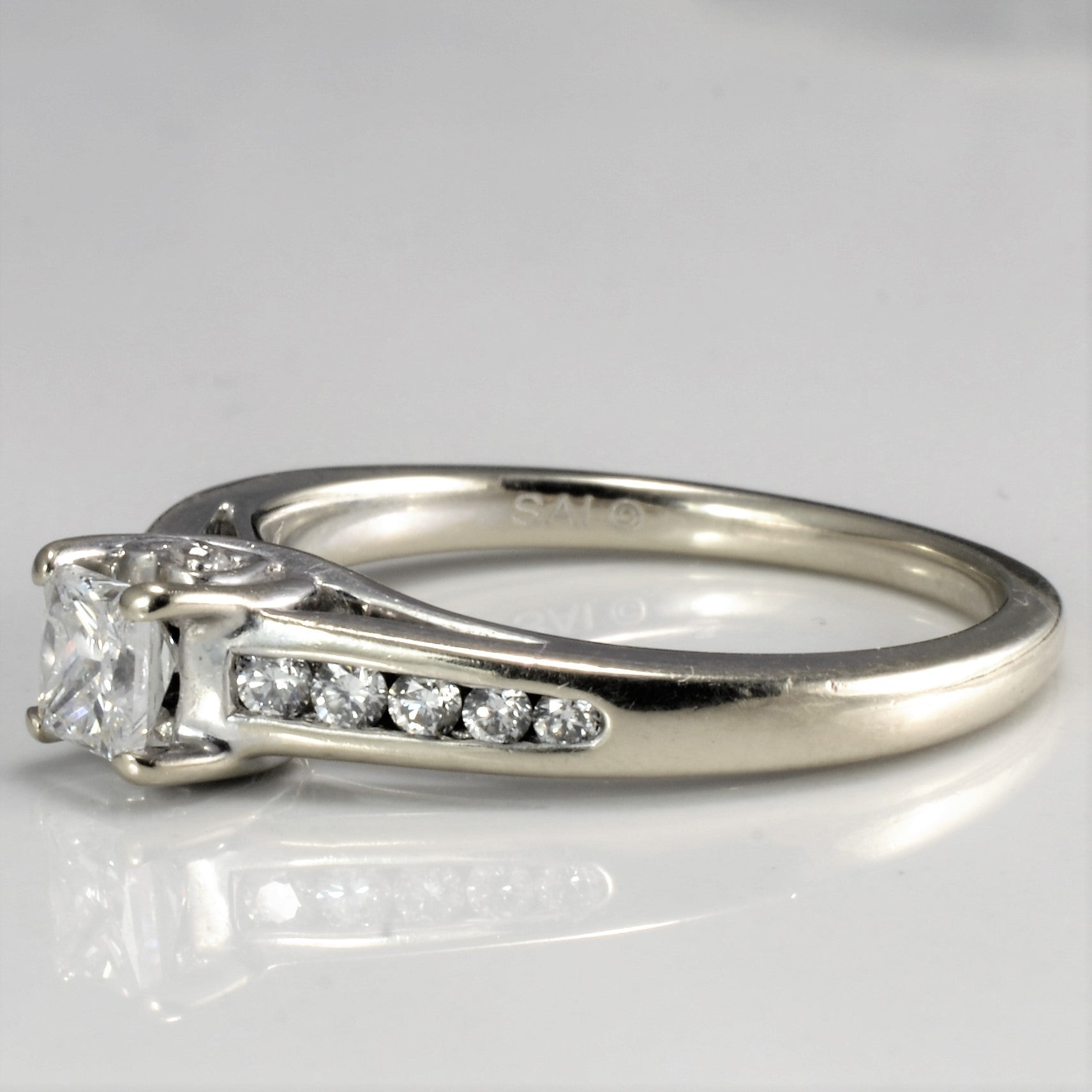 Solitaire with Channel Accents Engagement Ring | 0.52 ctw, SZ 7 |