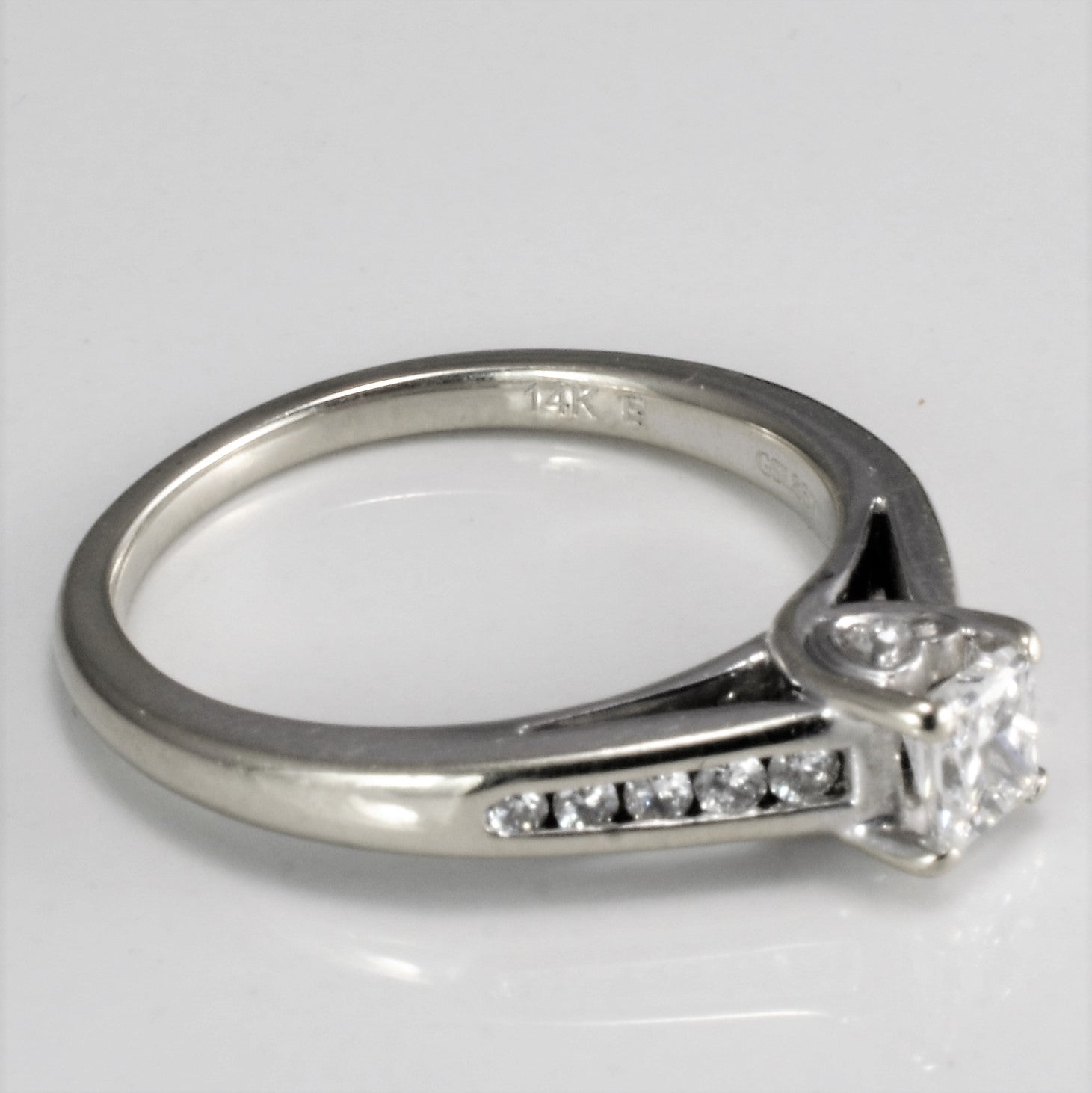 Solitaire with Channel Accents Engagement Ring | 0.52 ctw, SZ 7 |